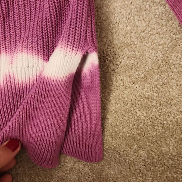 Johnny Was Women's Purple & White Tye Dye V-Neck Sweater Size S - Picture 6 of 11